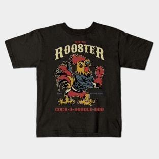 Vintage Rooster The Fighter Kids T-Shirt